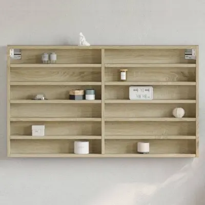 The Living Store Vitrina sonoma hrast 100x8,5x58 cm iverna plošča - Vitrina