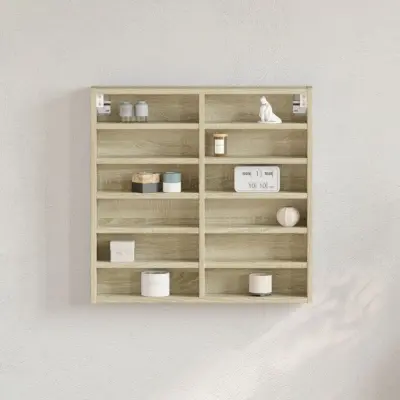 The Living Store Vitrina sonoma hrast 60x8,5x58 cm inženirski les - Vitrina