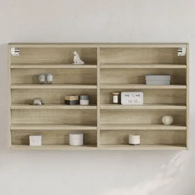 The Living Store Vitrina sonoma hrast 100x15x58 cm iverna plošča - Vitrina