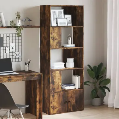 The Living Store Knjižna omara dimljeni hrast 70x36x189 cm inženirski les - Knjižna Omara
