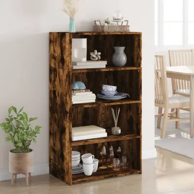 The Living Store Visoka omara dimljen hrast 70x41x124 cm inženirski les - Visoka Omara