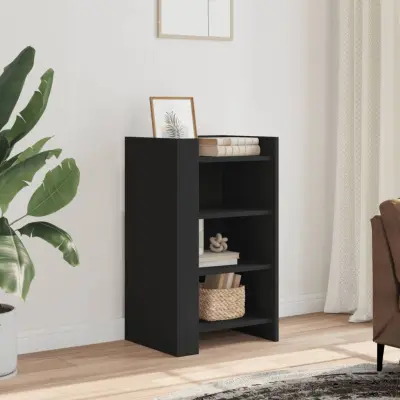 The Living Store Komoda črna 45x35x75 cm inženirski les - Komoda