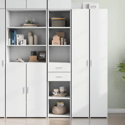 The Living Store Visoka omara bela 40x42,5x185 cm inženirski les - Visoka Omara