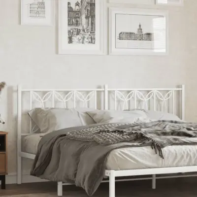 The Living Store Kovinsko vzglavje belo 180 cm - Posteljno Vzglavje