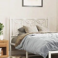 The Living Store Kovinsko vzglavje belo 107 cm - Posteljno Vzglavje
