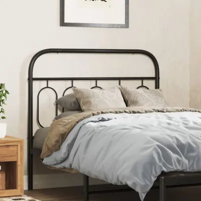 The Living Store Kovinsko posteljno vzglavje črno 107 cm - Vzglavje