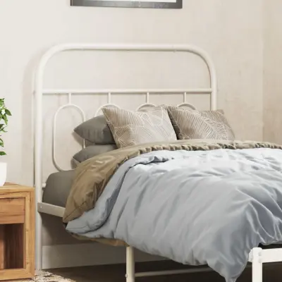 The Living Store Kovinsko vzglavje belo 80 cm - Vzglavje