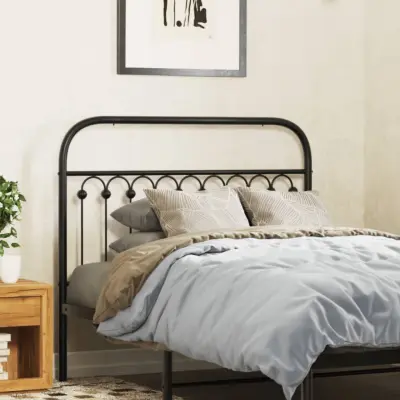 The Living Store Kovinsko posteljno vzglavje črno 107 cm - Vzglavje