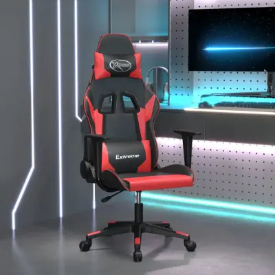 The Living Store Gaming stol črna in rdeča umetno usnje - Gaming Stol