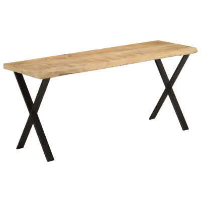The Living Store Klop z naravnim robom 105 cm trden mangov les - Klop