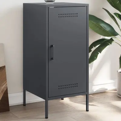 The Living Store Komoda antracit 36x39x79 cm hladno valjano jeklo - Komoda