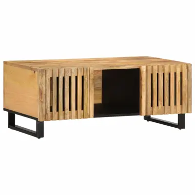 The Living Store Klubska mizica 100x55x40 trden robusten mangov les - Klubska Mizica