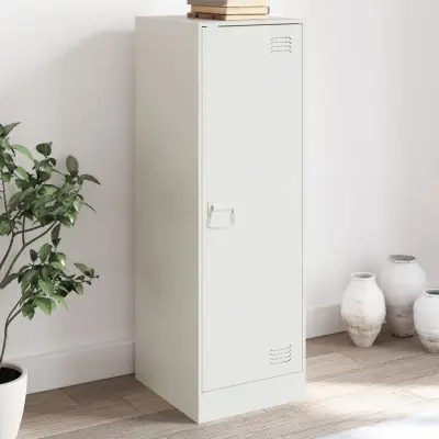 The Living Store Komoda bela 34,5x39x107 cm jeklo - Komoda