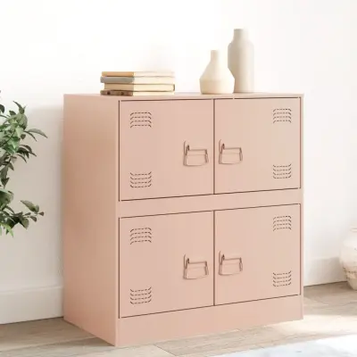 The Living Store Komoda roza 67x39x73 cm jeklo - Komoda