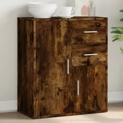The Living Store Komoda dimljeni hrast 60x31x70 cm inženirski les - Komoda
