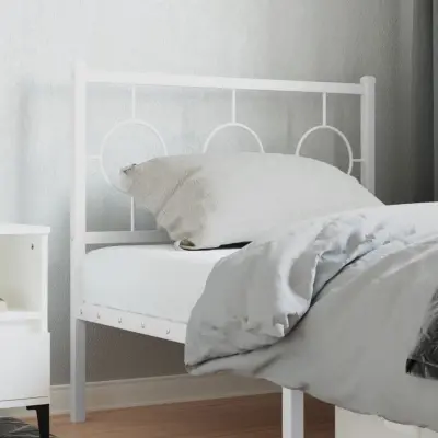 The Living Store Kovinsko vzglavje belo 90 cm - Vzglavje