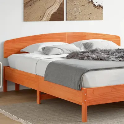 The Living Store Vzglavje voščeno rjava 180 cm trdna borovina - Vzglavje