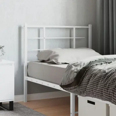 The Living Store Kovinsko vzglavje belo 100 cm - Vzglavje