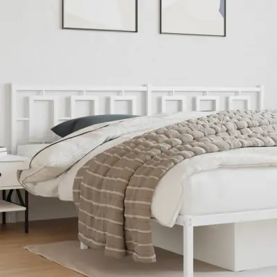 The Living Store Kovinsko vzglavje belo 193 cm - Vzglavje