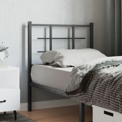The Living Store Kovinsko posteljno vzglavje črno 80 cm - Vzglavje