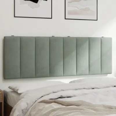 The Living Store Vzglavna stranica svetlo siva 140 cm žamet - Vzglavna Stranica