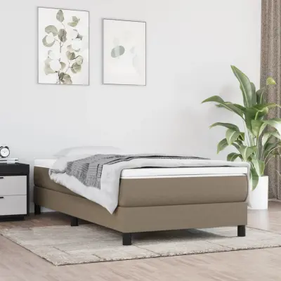 The Living Store Vzmetnica z žepkasto vzmetjo taupe 120x190x20 cm blago - Vzmetnica Z Žepkastimi Vzmetmi