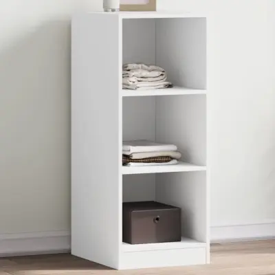 The Living Store Garderobna omara bela 48x41x102 cm iverna plošča - Garderobna Omara