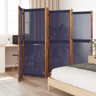 The Living Store Paravan 6-delni temno moder 420x180 cm - Paravan