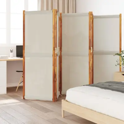 The Living Store Paravan 5-delni svetlo siv 350x180 cm - Paravan