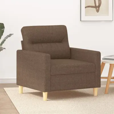 The Living Store Fotelj rjav 60 cm blago - Fotelj