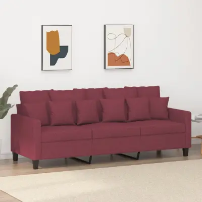The Living Store Trosed vinsko rdeč 180 cm blago - Kavč Trosed