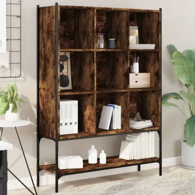 The Living Store Knjižna omara dimljeni hrast 102x30x141,5 cm inženirski les - Knjižna Omara