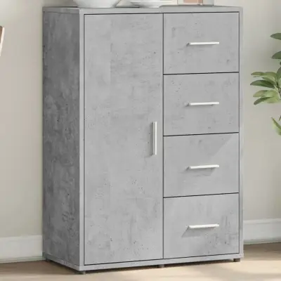 The Living Store Komoda betonsko siva 60x31x84 cm inženirski les - Komoda