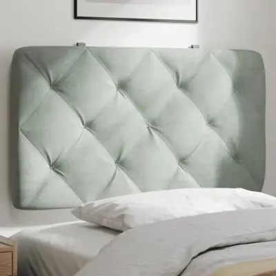 The Living Store Vzglavna stranica svetlo siva 90 cm žamet - Vzglavna Stranica