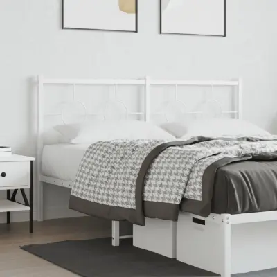 The Living Store Kovinsko vzglavje belo 160 cm - Vzglavje