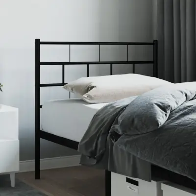 The Living Store Kovinsko posteljno vzglavje črno 107 cm - Vzglavje
