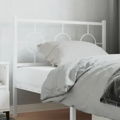 The Living Store Kovinsko vzglavje belo 100 cm - Vzglavje
