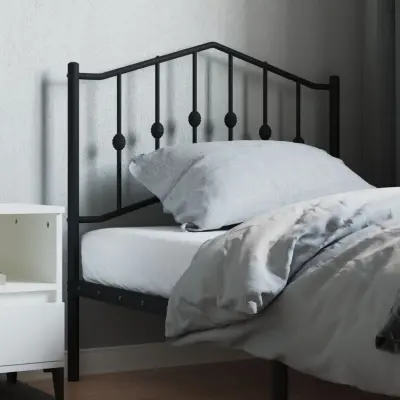 The Living Store Kovinsko posteljno vzglavje črno 90 cm - Vzglavje