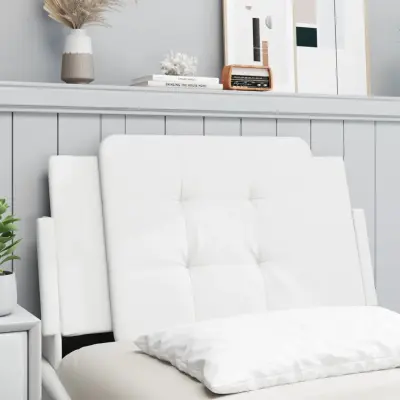 The Living Store Vzglavna stranica bela 80 cm umetno usnje - Vzglavna Stranica