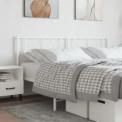 The Living Store Kovinsko vzglavje belo 193 cm - Vzglavje