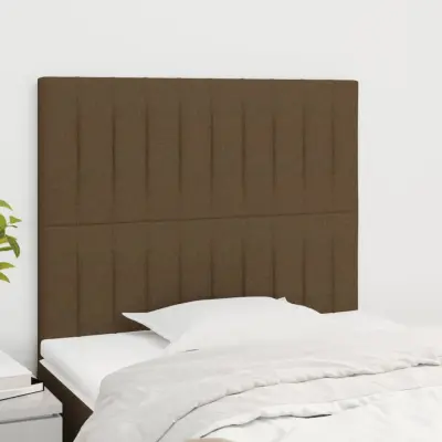 The Living Store Posteljno vzglavje 2 kosa temno rjavo 90x5x78/88 cm blago - Vzglavje