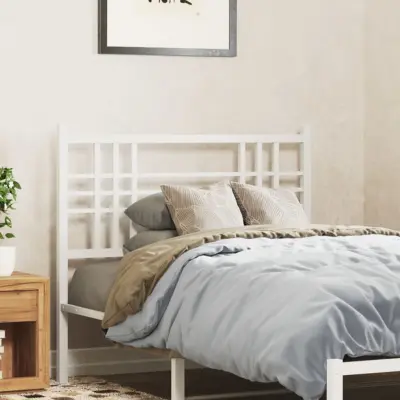 The Living Store Kovinsko vzglavje belo 100 cm - Vzglavje
