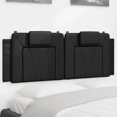 The Living Store Vzglavna stranica črna 120 cm umetno usnje - Vzglavna Stranica