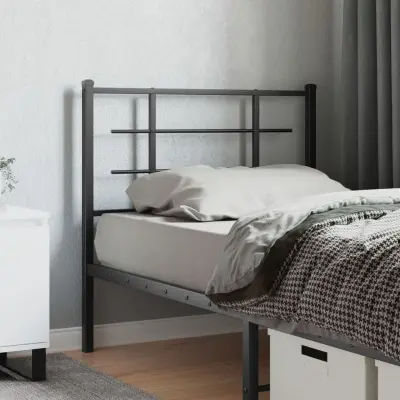 The Living Store Kovinsko posteljno vzglavje črno 100 cm - Vzglavje