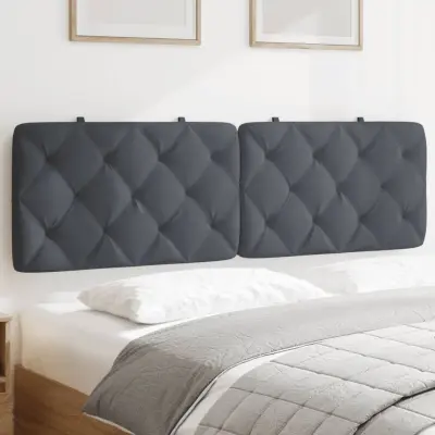 The Living Store Vzglavna stranica temno siva 160 cm žamet - Vzglavna Stranica