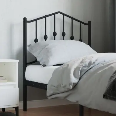 The Living Store Kovinsko posteljno vzglavje črno 75 cm - Vzglavje