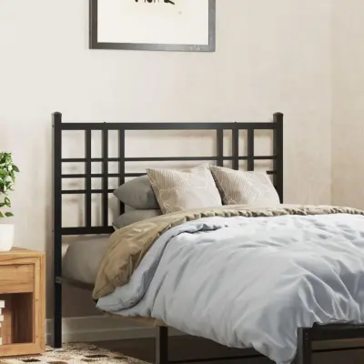 The Living Store Kovinsko posteljno vzglavje črno 90 cm - Vzglavje