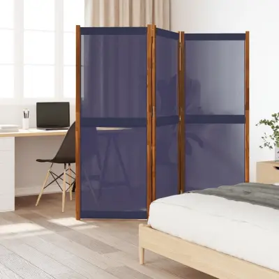 The Living Store Paravan 3-delni temno moder 210x180 cm - Paravan