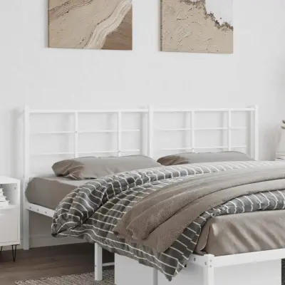The Living Store Kovinsko vzglavje belo 180 cm - Vzglavje