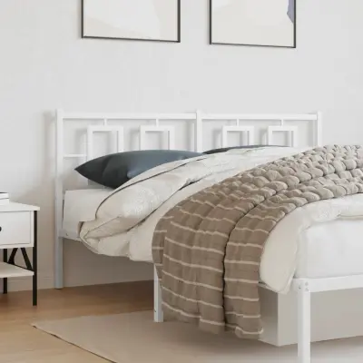 The Living Store Kovinsko vzglavje belo 150 cm - Vzglavje